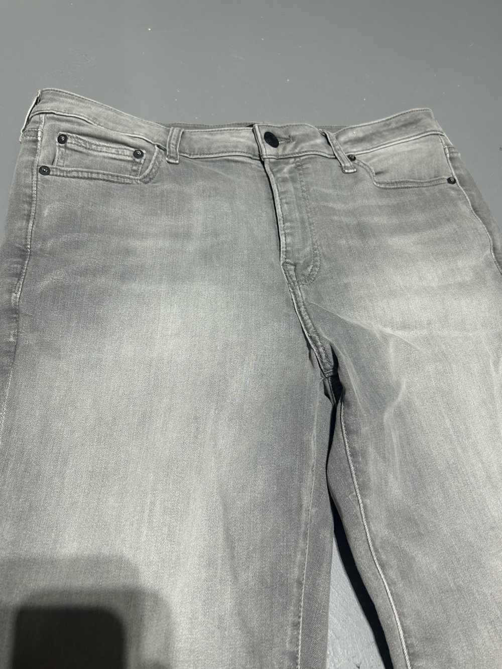 Express Gray Washed Hyper Stretch Skinny Denim Jeans (Men’s Size 34 x 30) - Picture 3 of 13